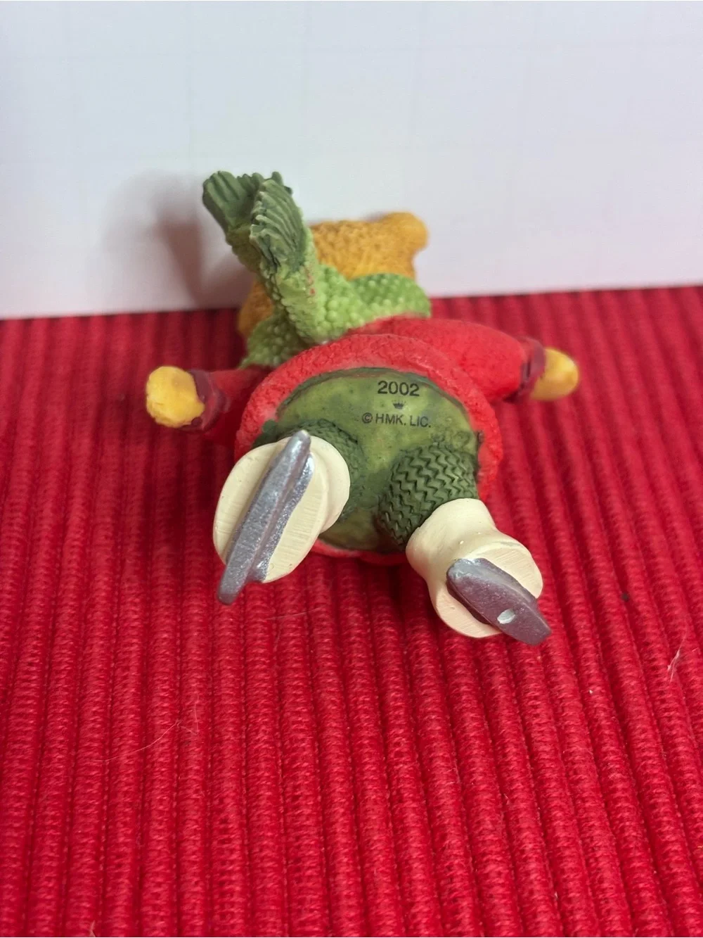 Hallmark Gracie Skates Bear Ornament - Red & Green
